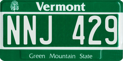 VT license plate NNJ429
