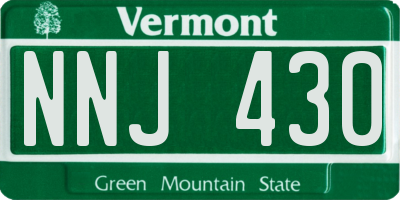VT license plate NNJ430