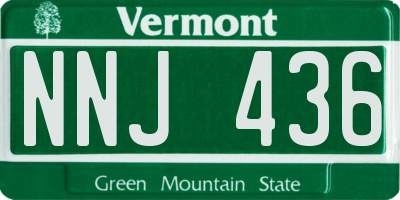 VT license plate NNJ436