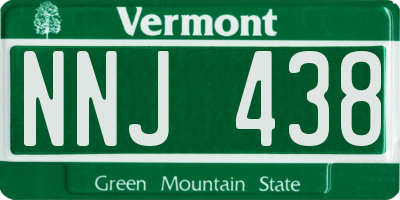 VT license plate NNJ438