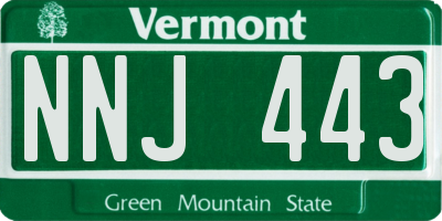 VT license plate NNJ443
