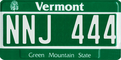 VT license plate NNJ444