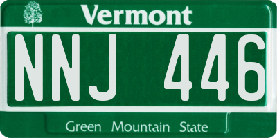 VT license plate NNJ446