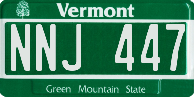 VT license plate NNJ447