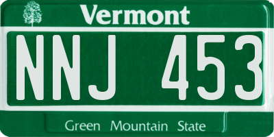 VT license plate NNJ453