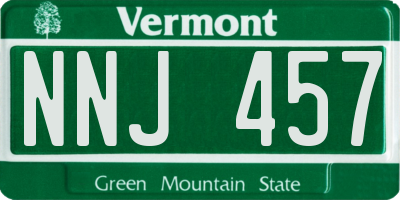 VT license plate NNJ457