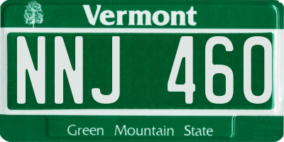 VT license plate NNJ460