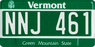 VT license plate NNJ461