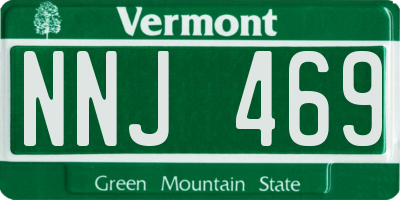 VT license plate NNJ469