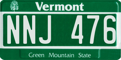 VT license plate NNJ476
