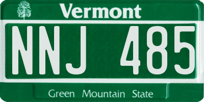 VT license plate NNJ485