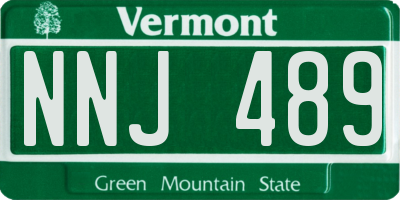 VT license plate NNJ489