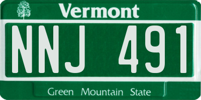 VT license plate NNJ491