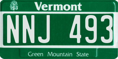 VT license plate NNJ493