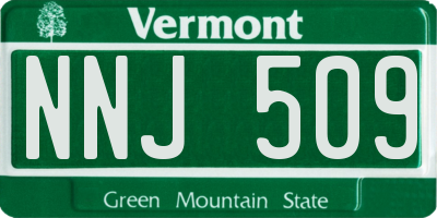 VT license plate NNJ509