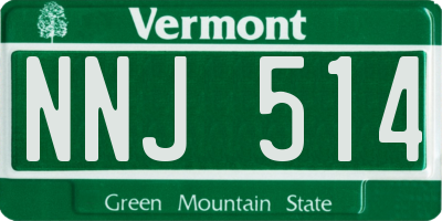 VT license plate NNJ514
