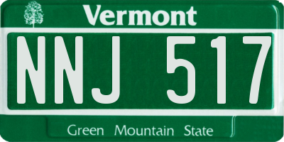 VT license plate NNJ517