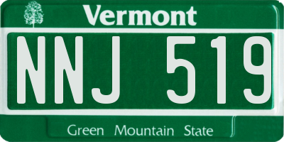 VT license plate NNJ519