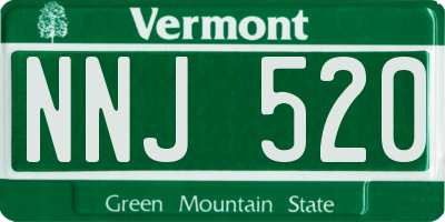 VT license plate NNJ520