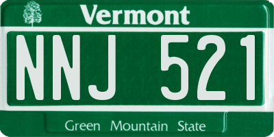 VT license plate NNJ521