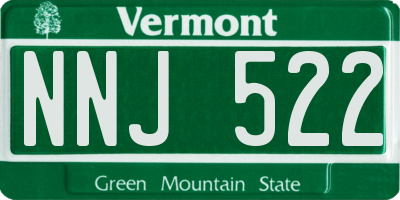 VT license plate NNJ522