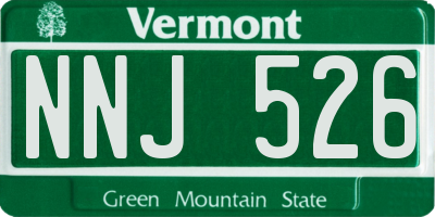 VT license plate NNJ526