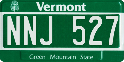 VT license plate NNJ527
