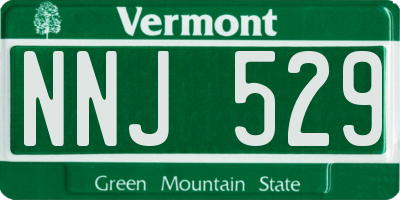 VT license plate NNJ529