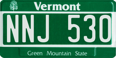 VT license plate NNJ530