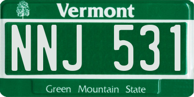 VT license plate NNJ531
