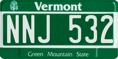 VT license plate NNJ532