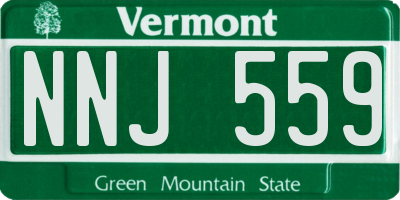 VT license plate NNJ559