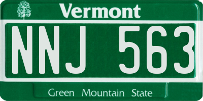 VT license plate NNJ563