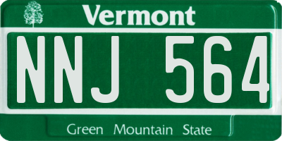 VT license plate NNJ564
