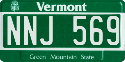 VT license plate NNJ569