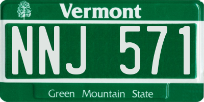 VT license plate NNJ571