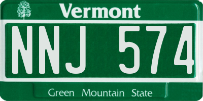 VT license plate NNJ574