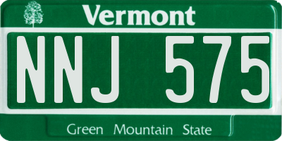 VT license plate NNJ575