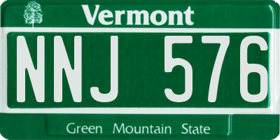 VT license plate NNJ576