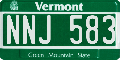 VT license plate NNJ583