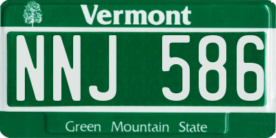 VT license plate NNJ586