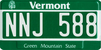 VT license plate NNJ588