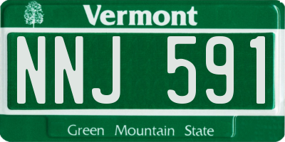 VT license plate NNJ591