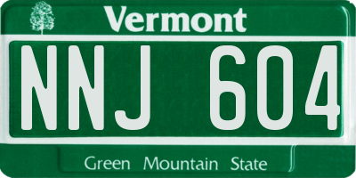 VT license plate NNJ604