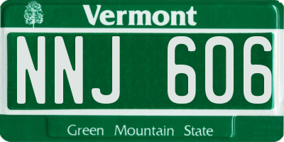 VT license plate NNJ606