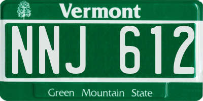 VT license plate NNJ612