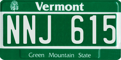 VT license plate NNJ615