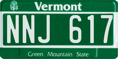 VT license plate NNJ617