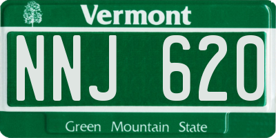 VT license plate NNJ620