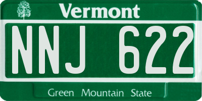 VT license plate NNJ622